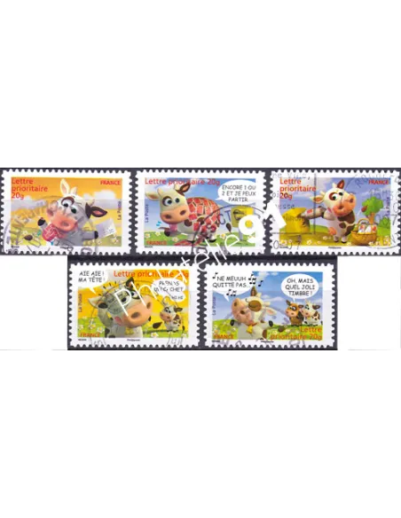 Adhésifs n° 134 à 138, collection timbres France