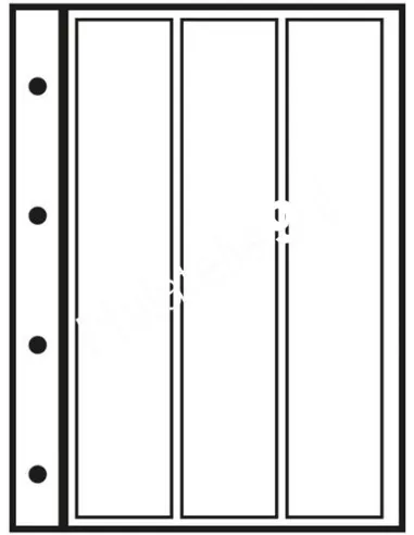 Recharges INITIA : 3 bandes verticales (transparent) - Paquet de 10
