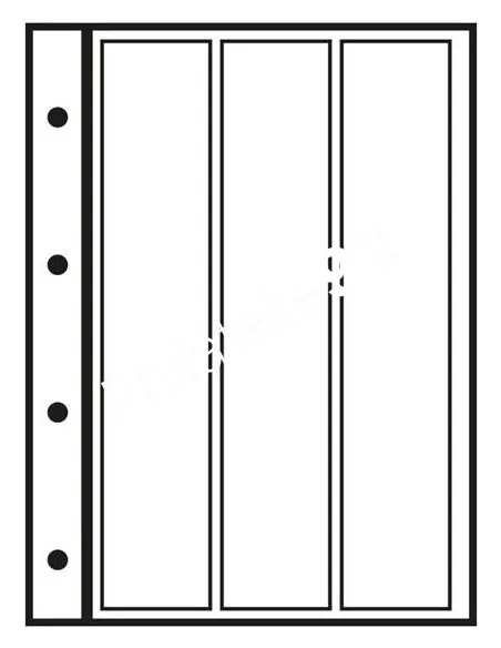 Recharges INITIA : 3 bandes verticales (transparent) - Paquet de 10