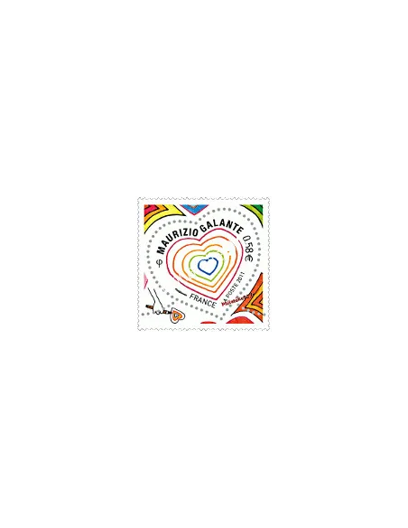 Timbre de France n° 4528 - Saint Valentin 2011 par Galante : "Colorie-moi"
