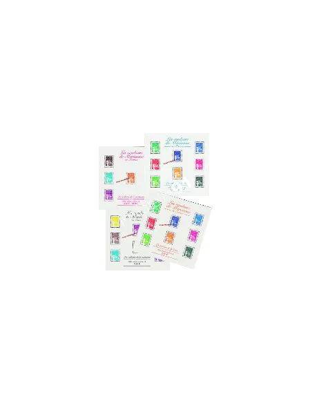 - Lot des BF 41 - 42 - 44 et 45 "Les couleurs de Marianne"