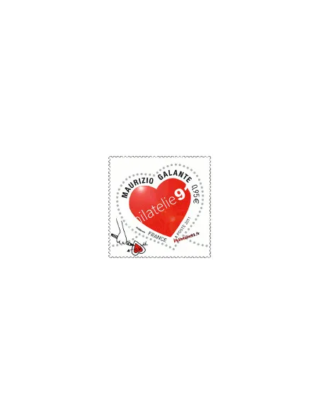 Timbre de France n° 4529 - Saint Valentin 2011 par Galante : "Grave tes initiales"