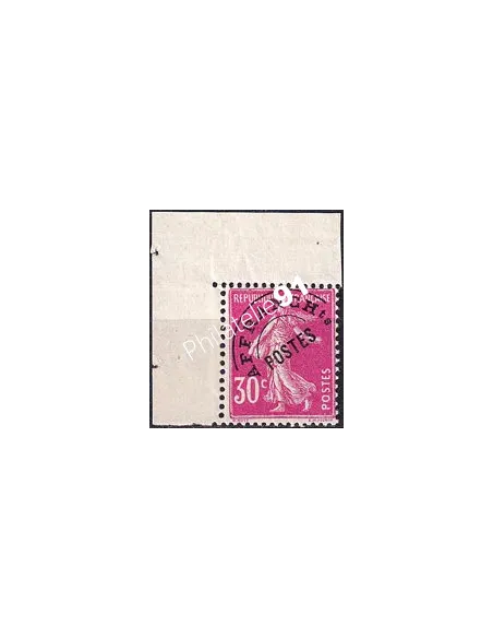 Timbre Préoblitéré n°   59 ** (avec coin de feuille) - Type Semeuse fond plein (250423-3)
