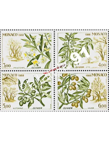 MONACO - n° 1651 à 1654 - Les 4 saisons de l'olivier (BF 43)