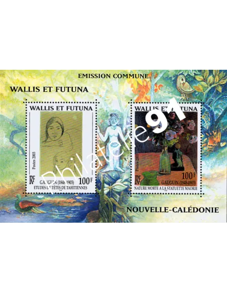WALLIS ET FUTUNA -  BF n°   13 - Centenaire de la mort de Paul Gauguin - Emission commune avec la Nouvelle-Calédonie