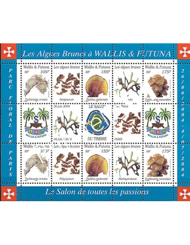 WALLIS ET FUTUNA -  BF n°   17 - Le Salon du Timbre 2004 - Flore. Plantes marines