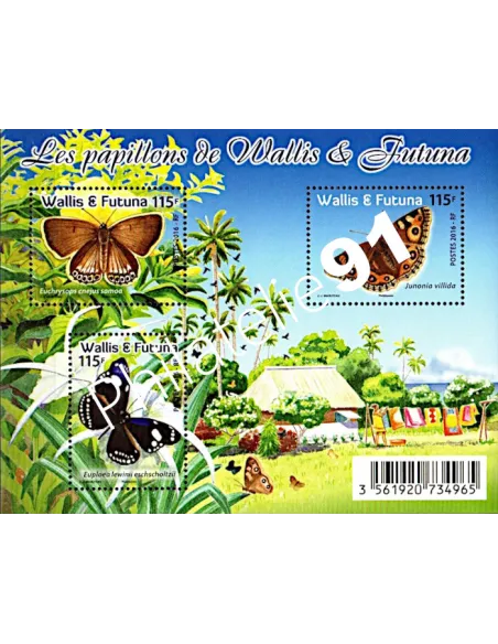 Feuille de Wallis et Futuna n° 855, collection timbres Dom-Tom