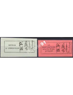 Monténégro en exil, Timbres de Retour n° 1 et 2, Timbres France