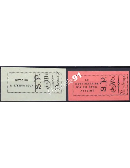 Monténégro en exil, Timbres de Retour n° 1 et 2, Timbres France