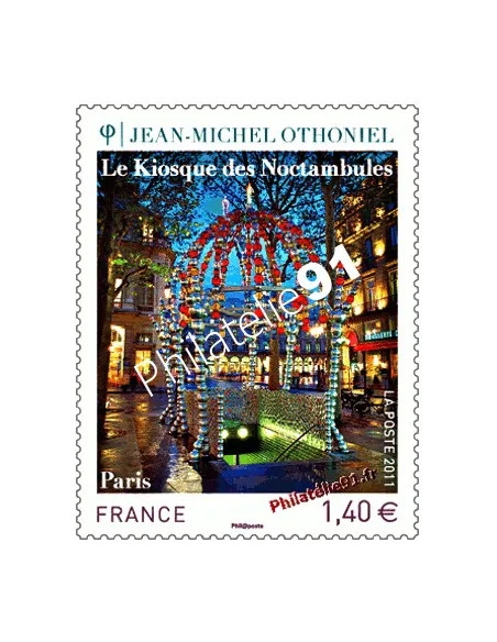 Timbre de France n° 4533 - Le Kiosque des Noctambules à Paris - Jean-Michel Othoniel