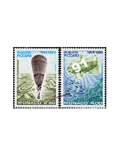 MONACO - n° 1427 - 1428 - Physiciens auguste Piccard. Ballons