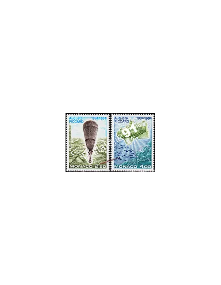 MONACO - n° 1427 - 1428 - Physiciens auguste Piccard. Ballons