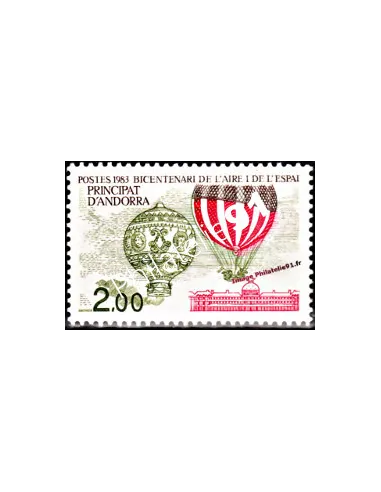 Timbre d'Andorre Français n° 310 - Thématique: Ballon