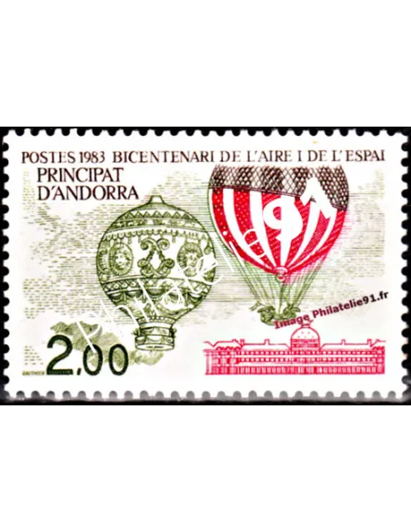 Timbre d'Andorre Français n° 310 - Thématique: Ballon