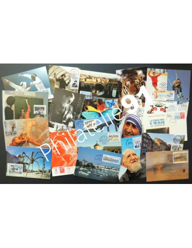 France, Lot de Cartes Maximum oblitérées, collection timbres France