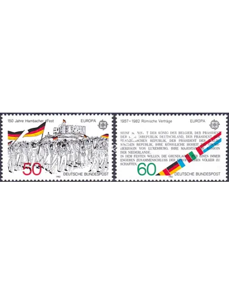 Allemagne, RFA, n° 962 à 963, EUROPA 1982, Collection timbres Europe