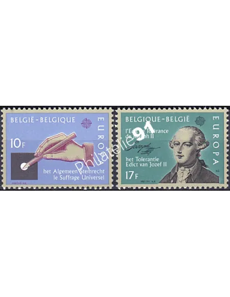 Belgique, n° 2048 à 2049, EUROPA 1982, Collection timbres Europe