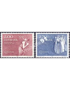 Danemark, n° 752 à 753, EUROPA 1982, Collection timbres Europe
