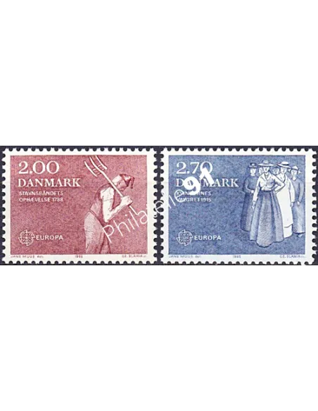 Danemark, n° 752 à 753, EUROPA 1982, Collection timbres Europe