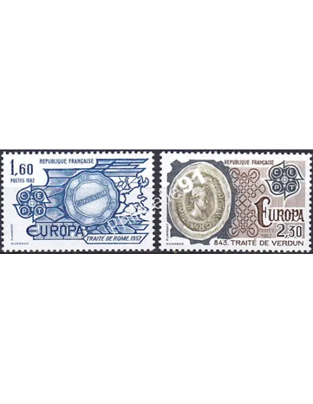 Timbres n° 2207 à 2208, Europa 1982, collection timbres France