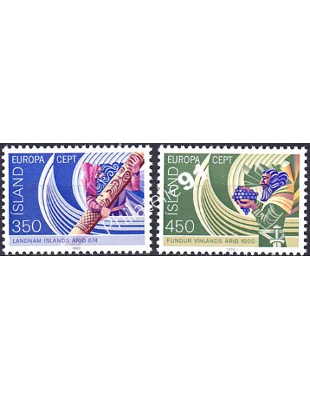 Islande, n° 531 à 532, EUROPA 1982, Collection timbres Europe
