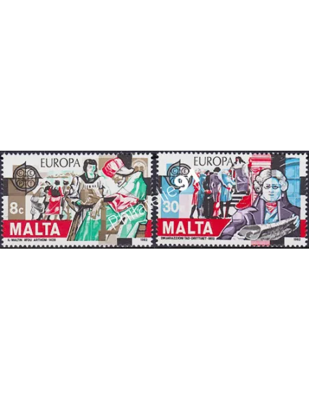Malte, n° 649 à 650, EUROPA 1982, Collection timbres Europe