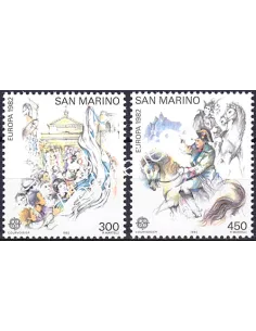 ST-MARIN, n° 1055 à 1056, EUROPA 1982, Collection timbres Europe