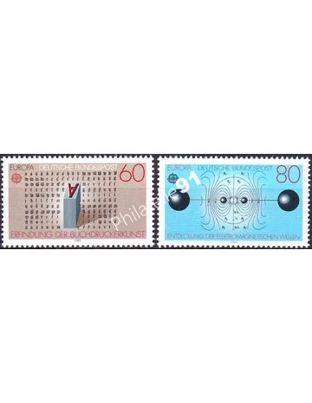 Allemagne, RFA, n° 1007 à 1008, EUROPA 1983, collection timbre Europe