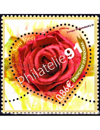 Timbre d'Andorre Français n° 639 - Thématique: Roses