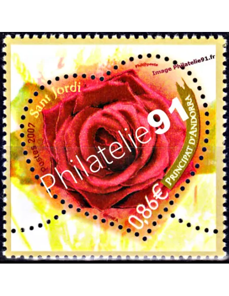 Timbre d'Andorre Français n° 639 - Thématique: Roses