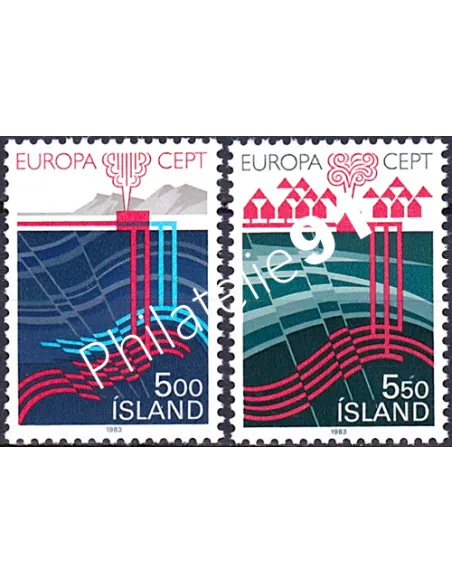Islande, n° 551 à 552, EUROPA 1983, collection timbre Europe