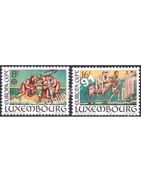 Luxembourg, n° 1024 à 1025, EUROPA 1983, collection timbre Europe