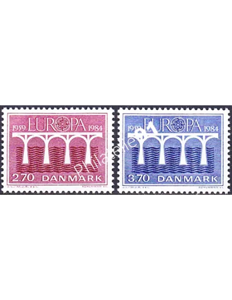 Timbre du Danemark n° 809 à 810, EUROPA 1984, collection timbre Europe