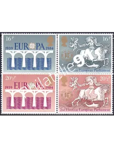 Grande-Bretagne, n° 1126 à 1129, EUROPA 1984, collection timbre Europe
