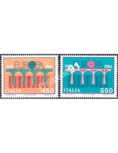 Italie, n° 1618 à 1619, EUROPA 1984, collection timbre Europe