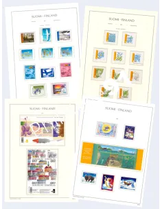 Finlande,Année complète neuve 2002, sur page, collection timbre Europe