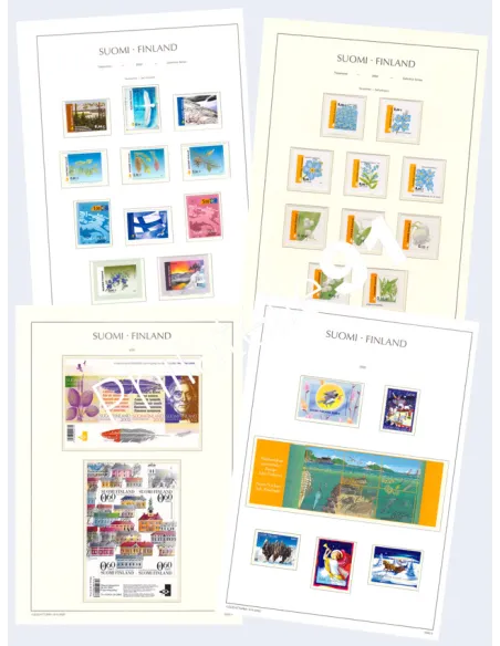 Finlande,Année complète neuve 2002, sur page, collection timbre Europe