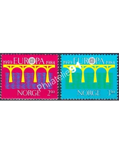 Timbre de Norvège, n° 860 à 861, EUROPA 1984, collection timbre Europe