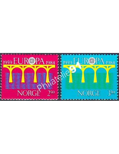 Timbre de Norvège, n° 860 à 861, EUROPA 1984, collection timbre Europe