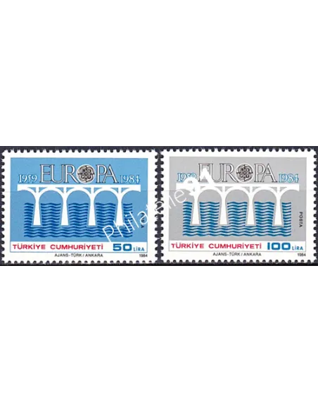 Turquie, n° 2425 à 2426, EUROPA 1984, collection timbre Europe