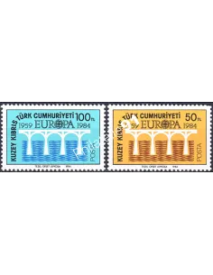 Chypre Turc, n° 127 à 128, EUROPA 1984, collection timbre Europe