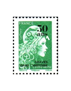 n° 5439 - timbre Marianne l’engagée surchargée « 50 ans gravés dans l’Histoire » (issu de la Feuille 5439)