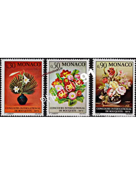 MONACO - n°  897 à 899** - Concours international de bouquets