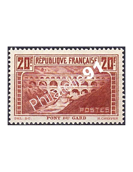 Timbre n° 262, Pont du Gard, collection timbres de France