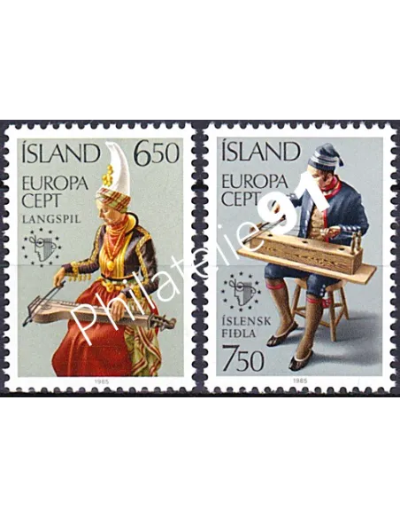 Islande, n° 585 à 586, Europa 1985, collection timbres europe