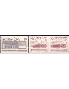 Suède, n° 1310, 1311 et 1311a, Europa 1985, collection timbres europe
