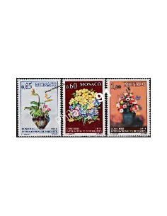 MONACO - n°  948 à 950 - Concours international de bouquets 1974