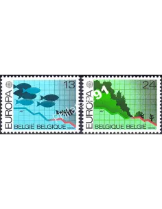 Belgique, n° 2211 à 2212, EUROPA 1986, collection timbre Europe