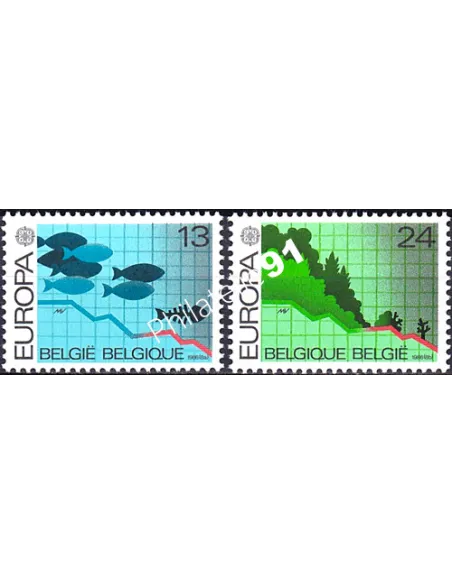 Belgique, n° 2211 à 2212, EUROPA 1986, collection timbre Europe