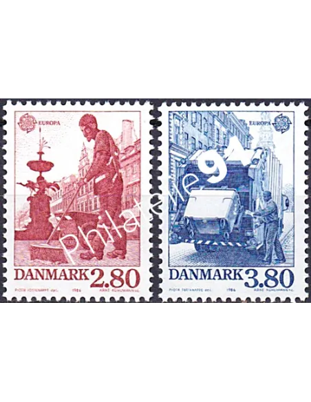 Danemark, n° 881 à 882, EUROPA 1986, collection timbre Europe